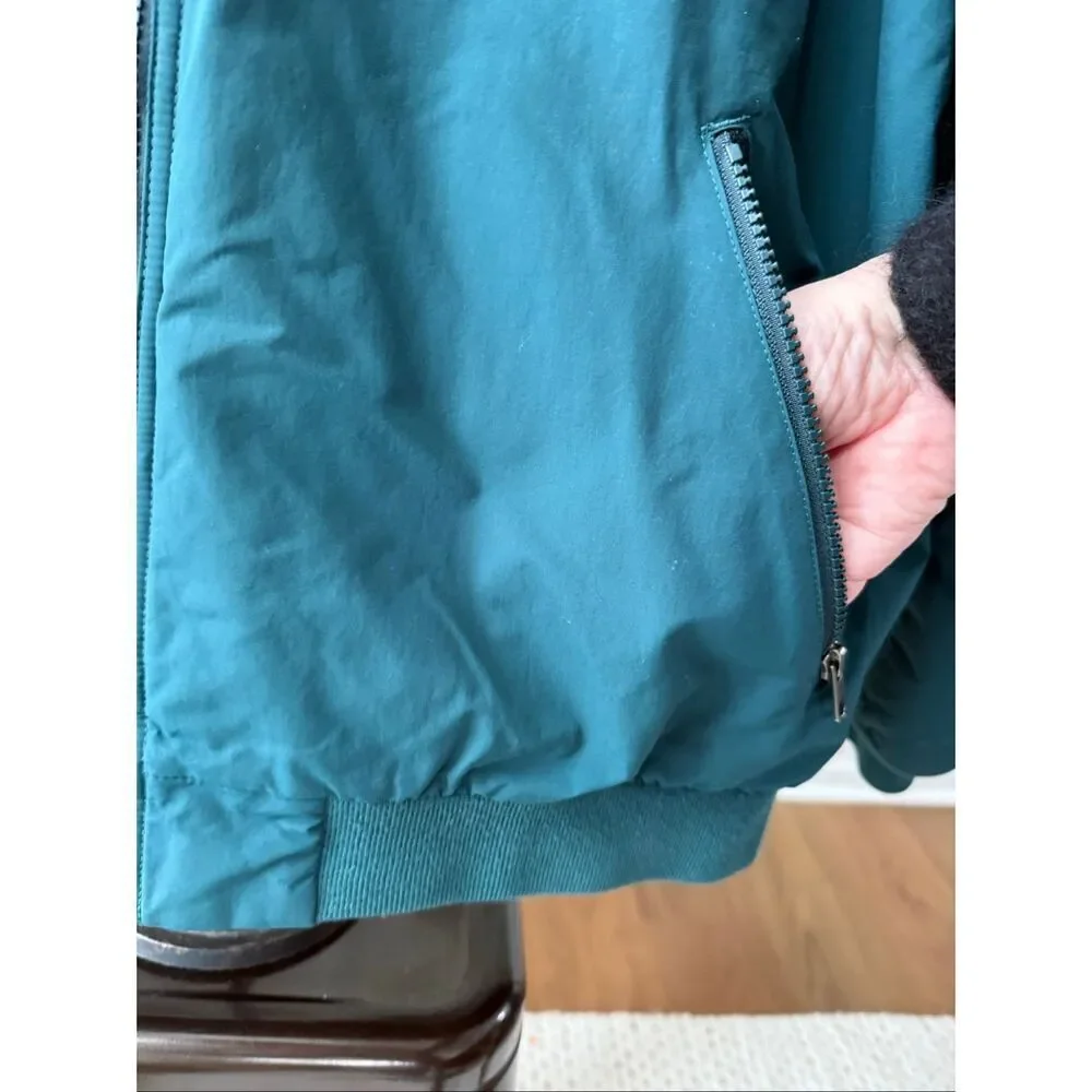 Vintage 90s LL Bean Men's Green Fleece Lined Bomber Jacket Item ID 205108 L Tall